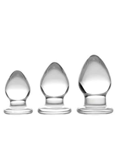 Prisms Triplets 3-Piece Glass Anal Plug Kit