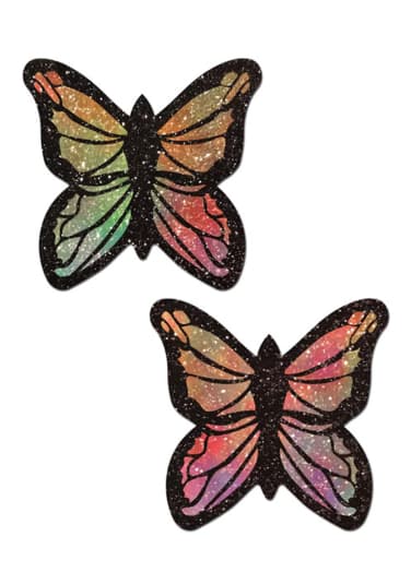 Monarch Glitter Pastel Rainbow Butterfly Nipple Pasties