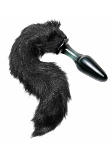 Tailz Midnight Fox Tail Glass Anal Plug