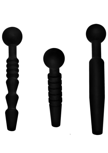 Dark Rods 3 Piece Silicone Penis Plug Set