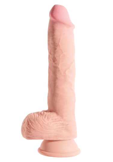 King Cock Plus 10" Triple Density Fat Cock With Balls