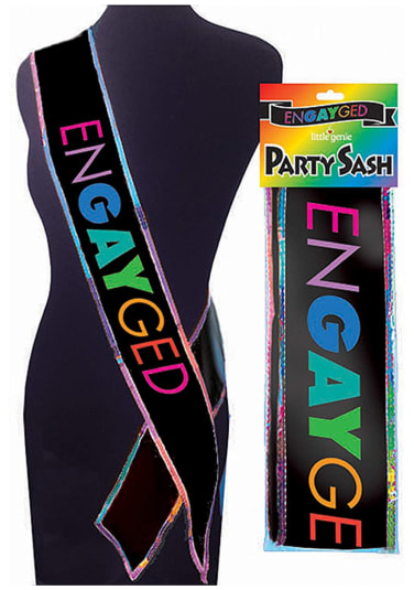 Engayged LGBT Bridal Shower Bachelorette Party Sash