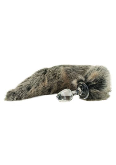 Crystal Delights Minx Tail Plug - Grey Wolf