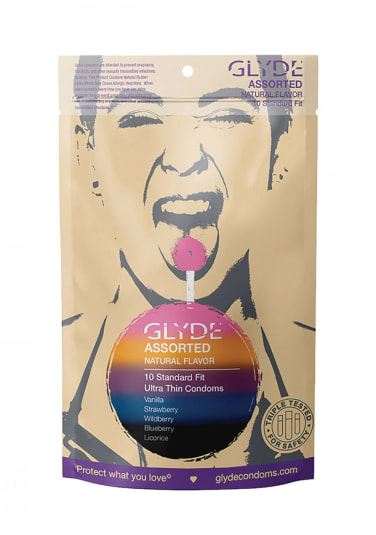 Glyde Ultra Condoms Organic Assorted Flavors 10 Pack