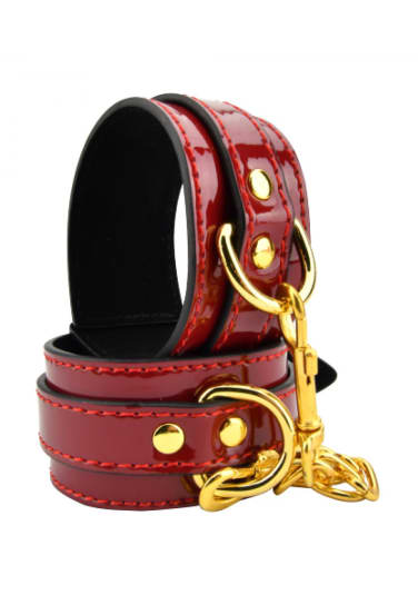 Bound to Please Red Wrist Cuffs