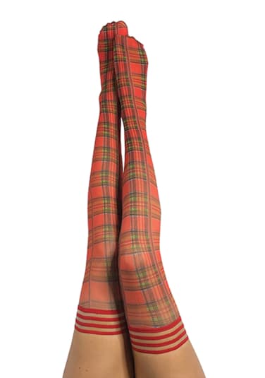 Grace Plaid Thigh Highs