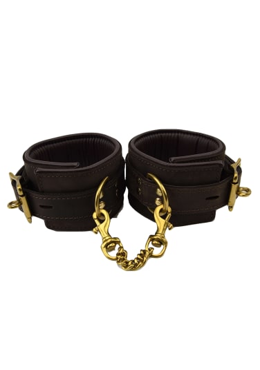 Bound Nubuck Leather Ankle Cuffs