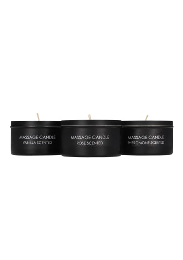 Massage Candle Set - Pheromone, Vanilla and Rose