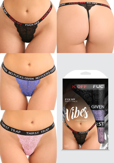 Fuck Off Panty 3-Pack