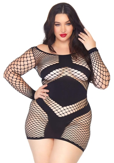 Diamond Net Mini Dress - Queen Size