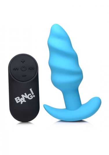 Remote Control 21X Vibrating Silicone Swirl Butt Plug