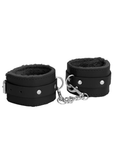 Ouch! Plush Leather Hand Cuffs