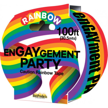 Engaygement Rainbow Style Caution Party Tape