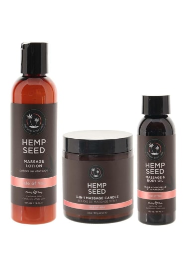 Earthly Body Holiday/Valentines Hemp Seed Massage in a Box - Isle of You
