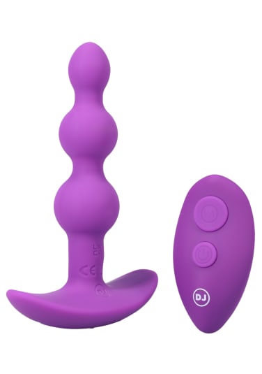 A-Play - BEADED VIBE - Rechargeable Silicone Anal Plug with Remote