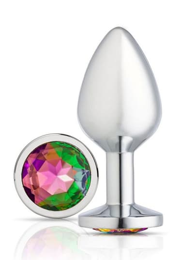 Gems Silver Chromed Anal Plug