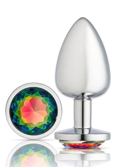 Gems Silver Chromed Anal Plug