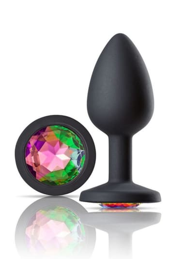 Gems Black Silicone Anal Plug