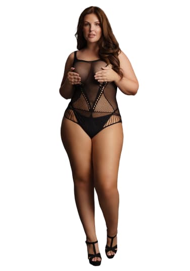 Le Desir Contrast Net Teddy - Queen Size