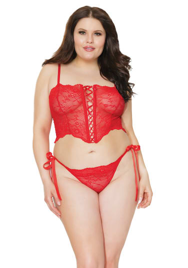 Holiday Cami Top and Panty Set - Queen Size