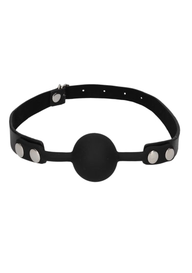 Ouch! Silicone Ball Gag with Adjustable Bonded Leather Straps