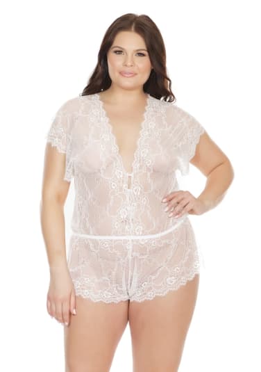 Diva Lace Romper - Queen Size