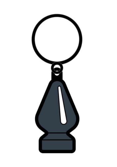Gray Butt Plug Keychain