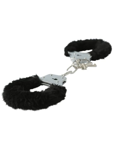 Black Furry Handcuffs