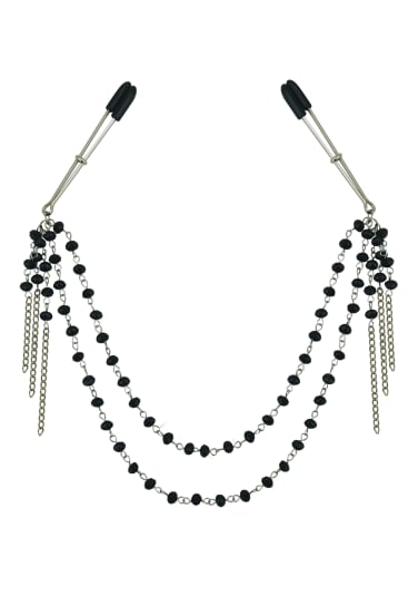 Black Jeweled Nipple Clips