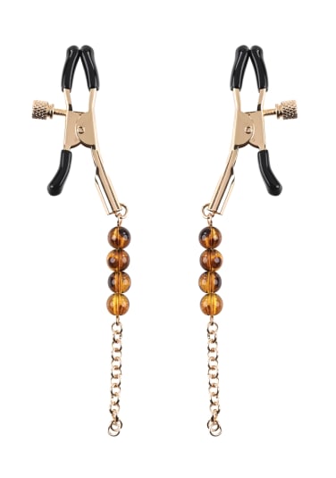 Amber Beaded Nipple Clamps