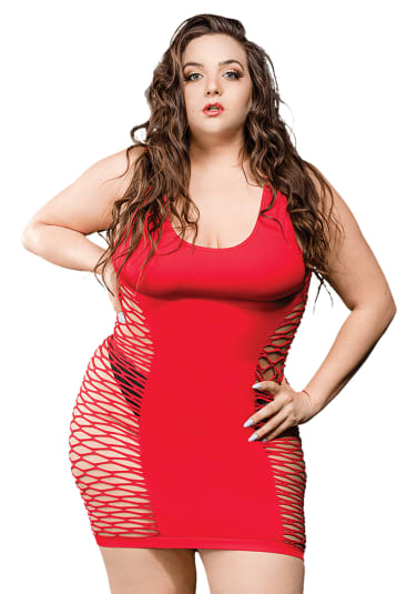 Hot Peek A Boo Dress - Plus Size