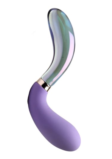 10X Pari Dual Ended Wavy Silicone and Glass Vibrator