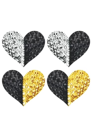 Peekaboos Reversible Sequin Hearts Pasties