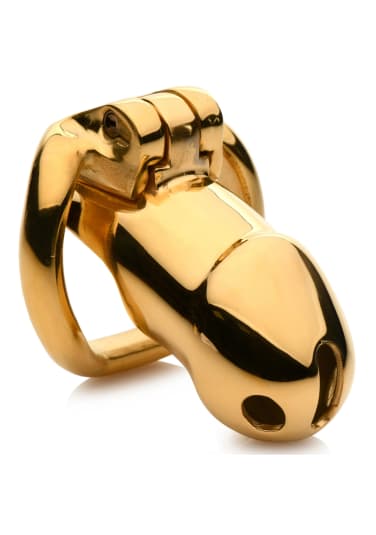 Midas 18K Gold-Plated Locking Chastity Cage