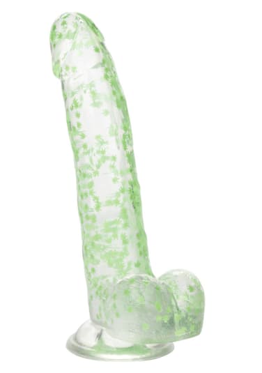 Naughty Bits I Leaf Dick Glow-in-the-Dark Weed Leaf Dildo