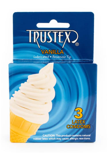 Trustex Vanilla Flavored Condoms - 3 Pack