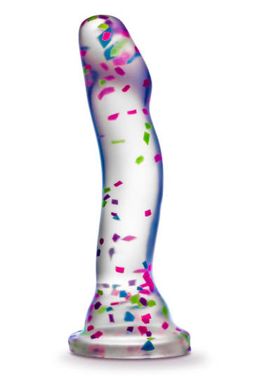 Neo Elite Hanky Panky Glow in the Dark Confetti Dildo - 7.5"