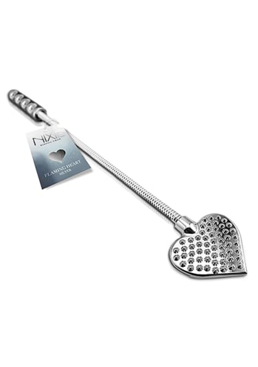 Nixie Studded Heart Riding Crop