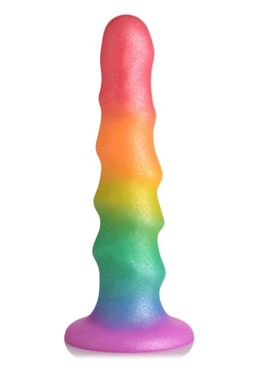 Simply Sweet Zigzag Rainbow Dildo