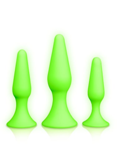 Ouch! Glow in the Dark Butt Plug Set
