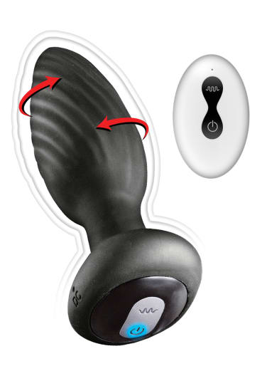 Ass-Sation Remote Vibrating and Rotating Anal Plug