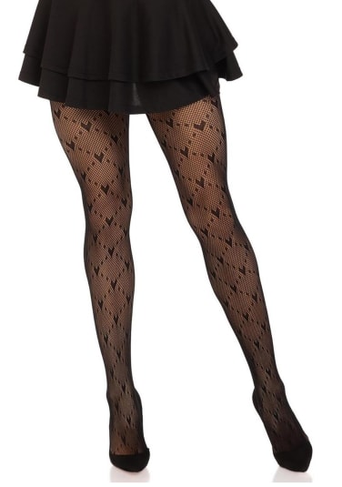 Love Struck Heart Net Tights