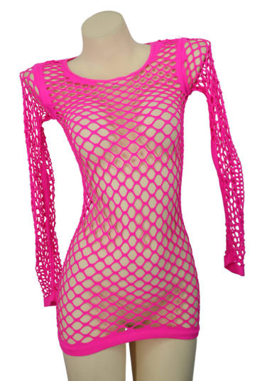 Neon Pink Fishnet Shirt