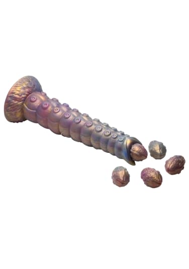 Creature Cocks - Deep Invader Tentacle Ovipositor Silicone Dildo with Eggs