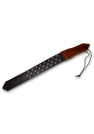 Prowler Leather and Wood Studded Paddle