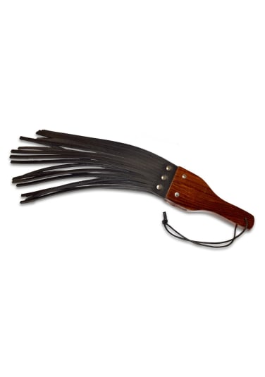 Prowler Leather and Wood Fringe Paddle