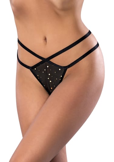 Glitz and Glam Split Crotch Thong