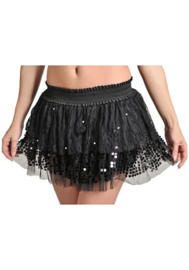 Lace Skirt with Pearl and Sequins