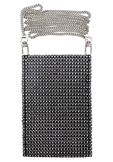 Mesh Rhinestone Cross-Body Bag