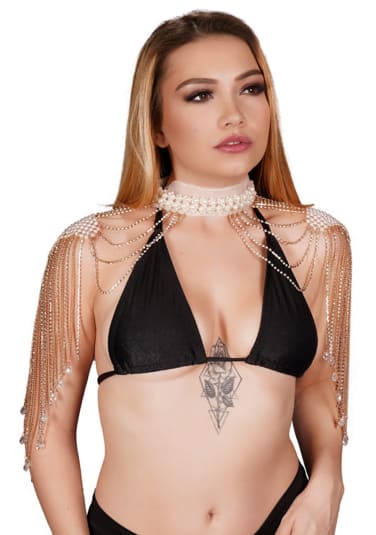 Pearl Chain Shoulder Drape